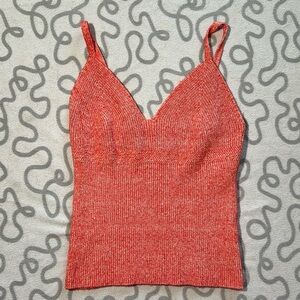 Anthropologie Maeve Orange Knit Tank